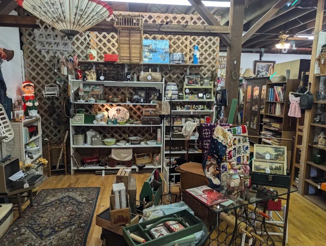 Interior of antique mall