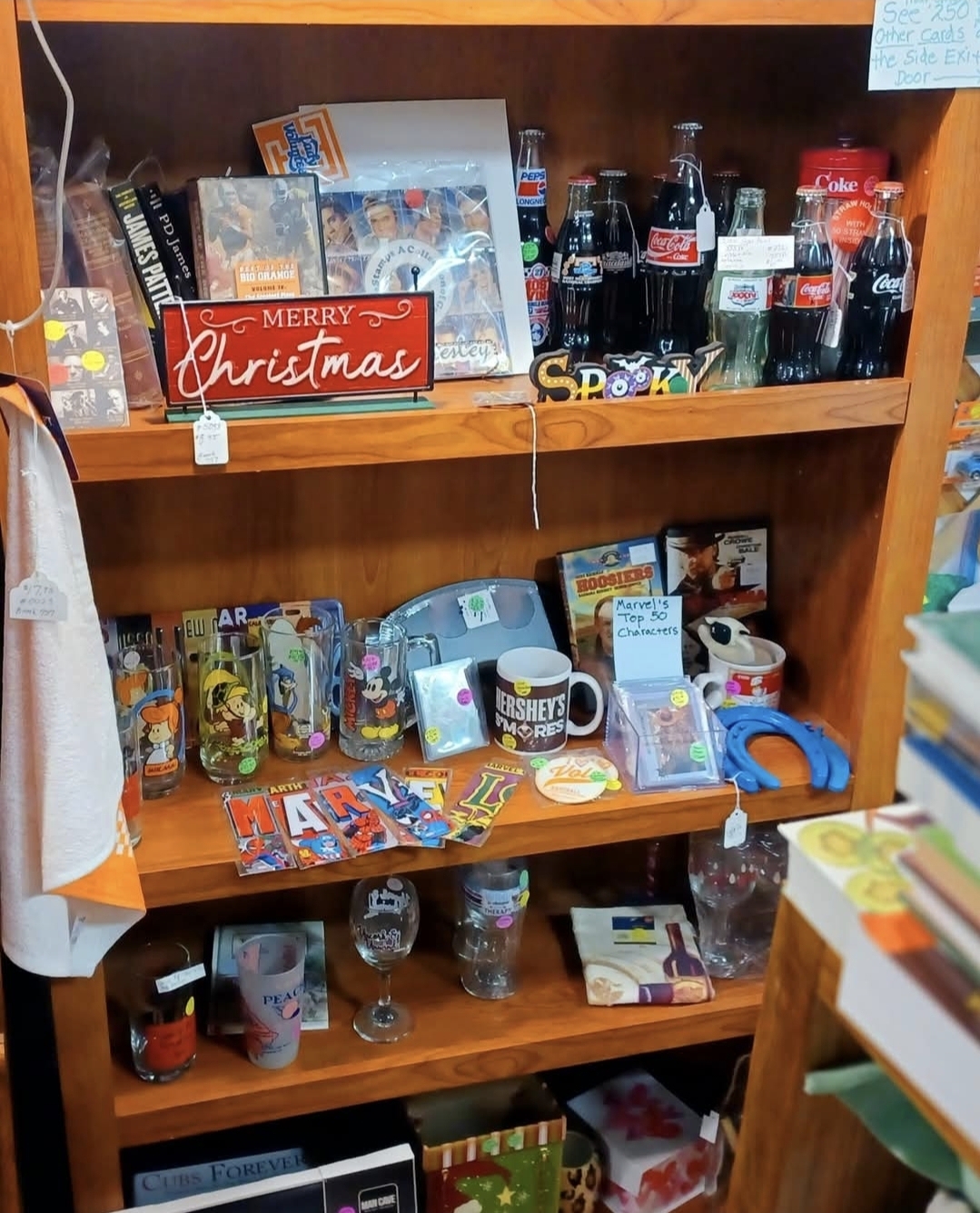 Nostalgic memorabilia with vintage Coca-Cola and collectibles