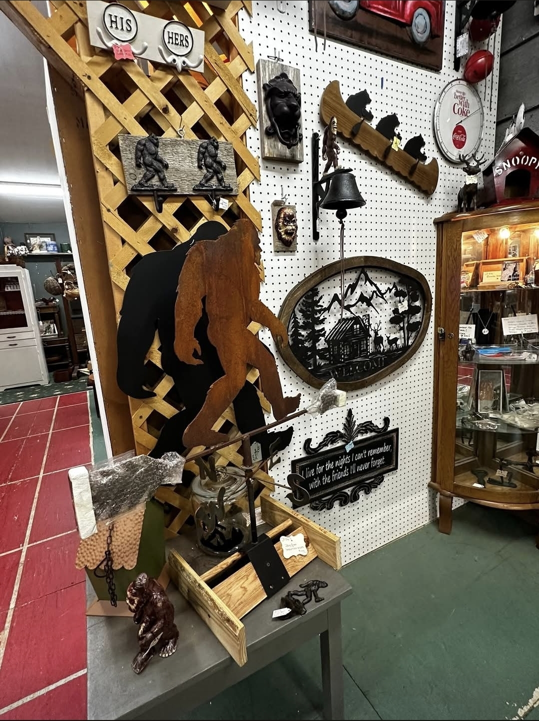 Rustic Bigfoot and mountain wall art Americana display